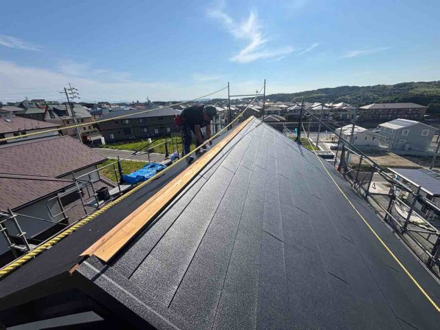 太宰府市で重ね葺きした屋根