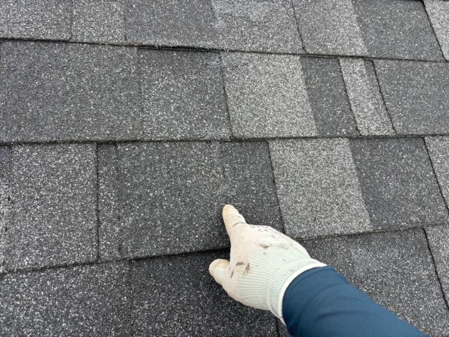 小郡市の調査で見つかった屋根の傷