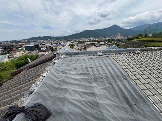 筑紫野市で防水シート上貼り完了