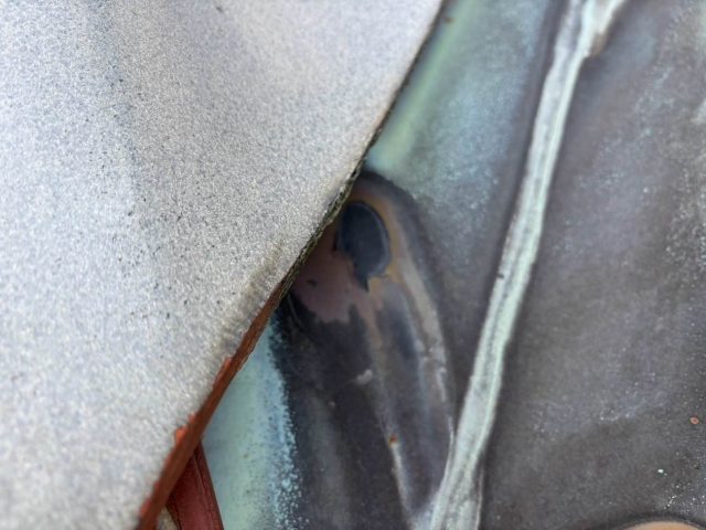 筑紫野市の谷板金の劣化