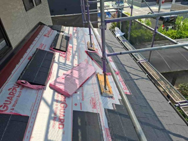 太宰府市で屋根材新設