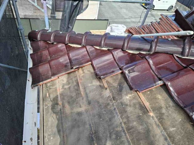 小郡市で瓦撤去後の下地