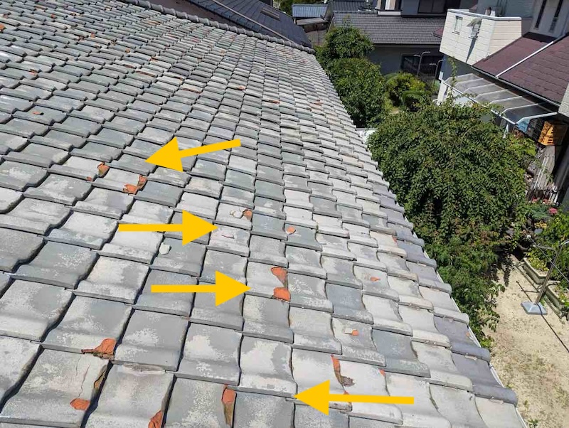 太宰府市の屋根工事、雨漏り工事、防水シート施工、屋根の緊急対応