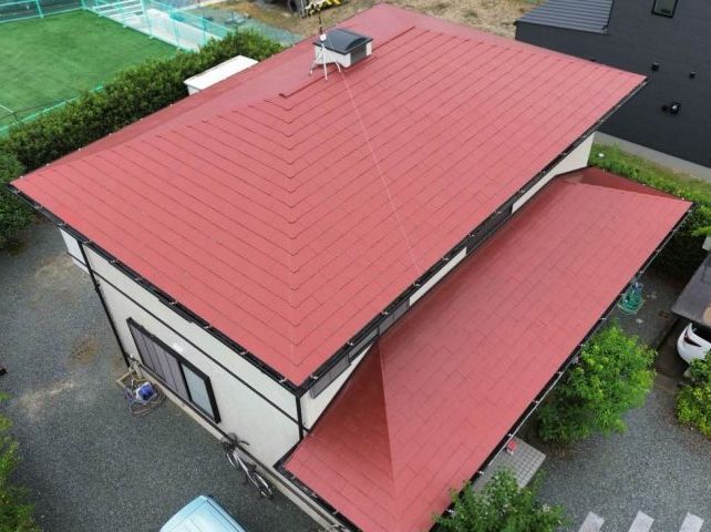 太宰府市で屋根工事を行う住宅