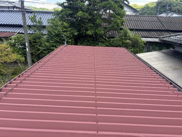 太宰府市で調査した金属折板屋根