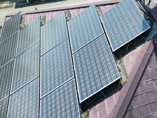小郡市の故障した太陽光設備