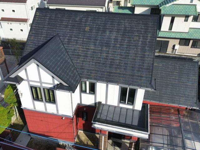 【太宰府市】屋根と外壁の調査｜築25年で進んだ塗膜の劣化と色褪せを確認