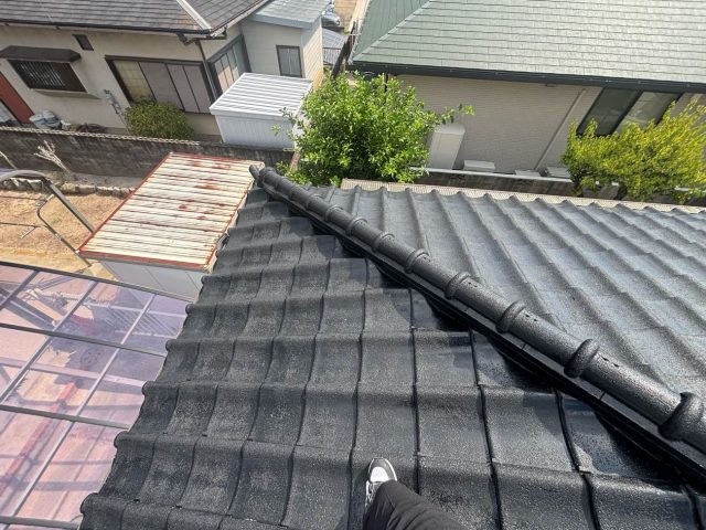 太宰府市で瓦屋根の調査