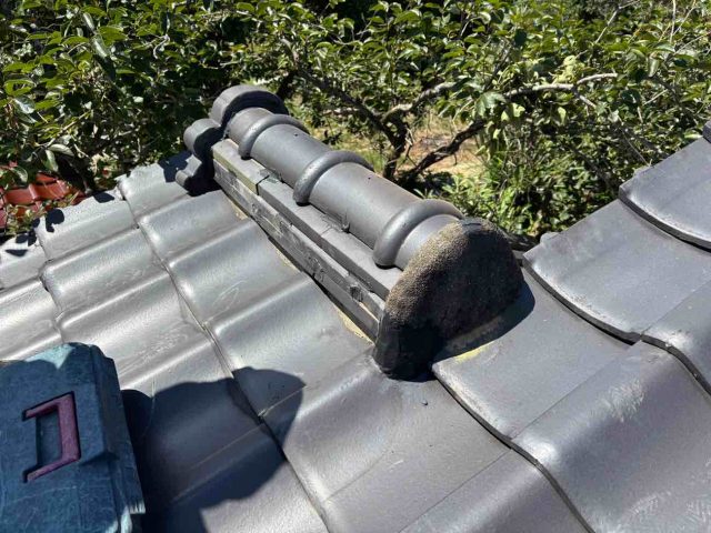 筑紫野市で補修して直った棟瓦