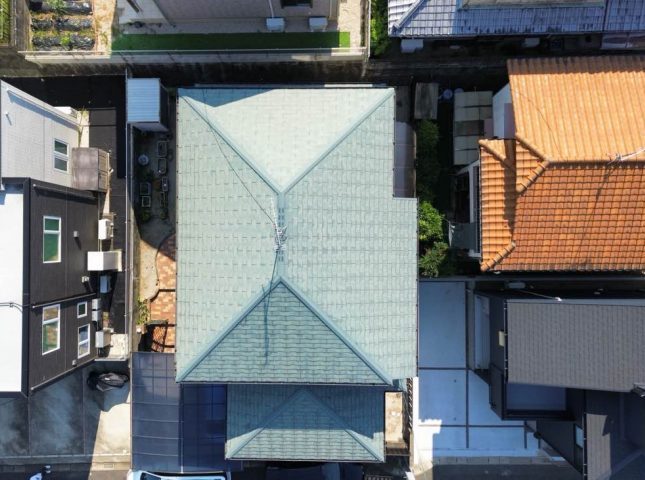 小郡市でスレート屋根を調査