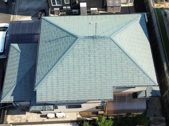 小郡市で調査したスレート屋根