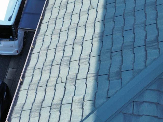 【小郡市】台風・強風による被害を調査｜スレート屋根のひび割れ・破損を確認