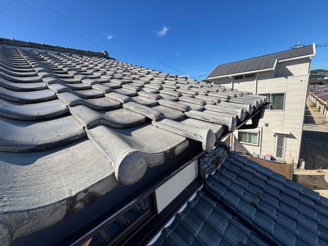 太宰府市で見つかった瓦の老朽化