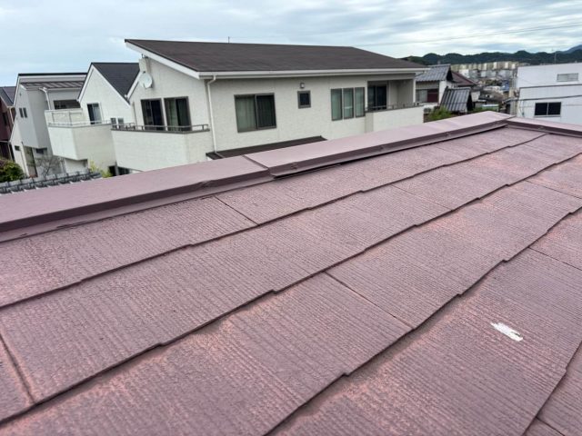筑紫野市で調査したスレート屋根の棟