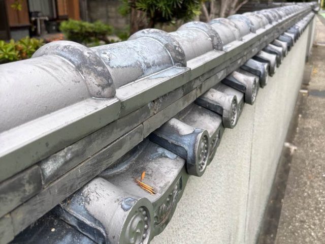 太宰府市で瓦塀を調査