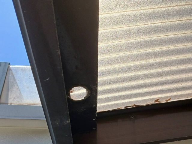 太宰府市で確認した屋根フレームの錆