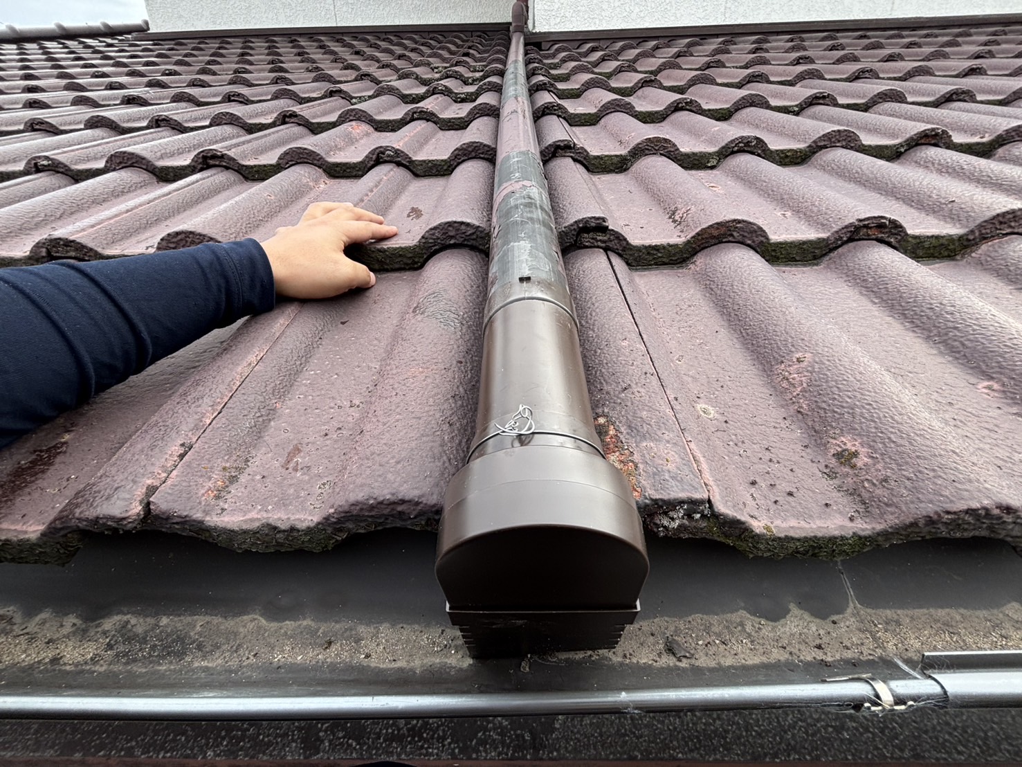 這樋（はいどい）の取付け直し