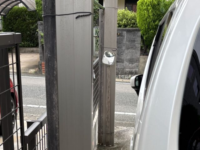 太宰府市で調査したカーポートの支柱