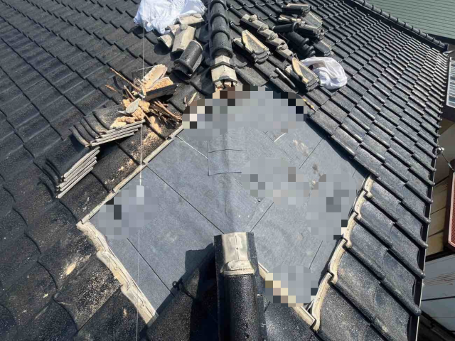 太宰府市で葺き直し工事で交換されたルーフィング