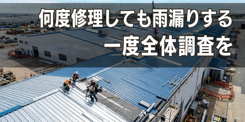【福岡】工場・倉庫の折板屋根とは？劣化症状・雨漏り原因・改修方法を屋根のプロが解説
